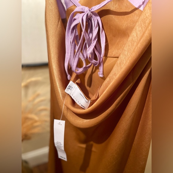 ASOS Maxi Gold and Lilac Color Dress - Picture 13 of 13
